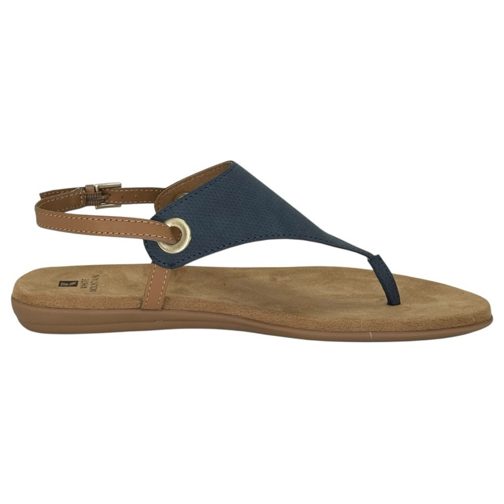 White Mountain London Navy Faux Leather Womens Thong Sandals Size 10M - Picture 5 of 12